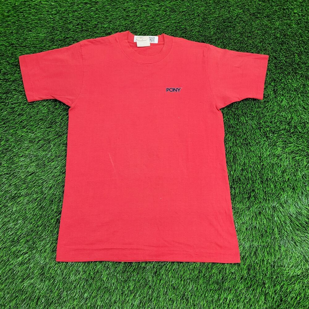 Vintage PONY Shirt Womens S/M 17x26 Red USA